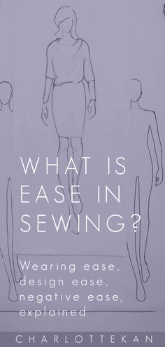 the cover of what is ease in sewing?, with an image of mannequins