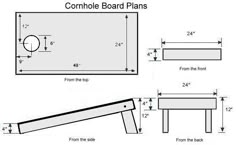 the diagram shows how to build a table and bench