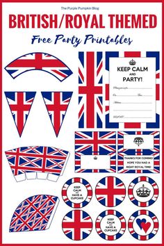 the british royal themed party printables are available for all ages and abilities to use