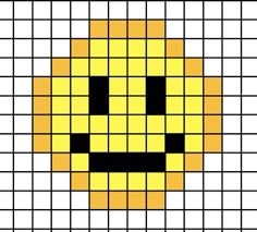 an image of a yellow smiley face made out of squares