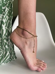 Adorn your ankle with our Layered Multi Chains Anklet, featuring Golden Stainless Steel Sparkle Beads and Minimal Adjustable Glass Stones, a perfect Birthday Gift by ToughCandy. Welcome! 🍭 📌Please Kindly Note: The listing is for only one anklet! 📌The chain is made of stainless steel. 📌The beads are made of premium quality glass stones. 📌It is subjected to an anti-allergic process (lead & nickel free). 📌It is lightweight, easy to wear! 📏MEASUREMENTS: 👉Chain Extention Length: 2.37" (6cm) ? Gold Chain Anklets For Summer, Gold Beaded Anklets For Party, Summer Party Anklet With Chain Detail, Adjustable Chain Anklet For Parties, Trendy Gold Anklets For Festivals, Dainty Summer Party Anklets, Adjustable Beaded Chain Anklets For Summer, Gold Anklets With Tiny Beads For Beach, Beaded Gold Anklets For Summer