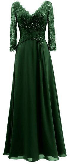 a green dress with sequins on the shoulders and sleeves, in front of a white background