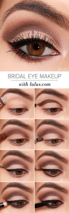 Machiaj Smokey Eyes, Basic Eye Makeup, Make Up Mata, Eyeshadow Tutorial For Beginners, Bentuk Alis, Mekap Mata, Makeup Tip, Simple Eyeshadow, Bridal Eye Makeup