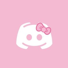 the hello kitty wallpaper is pink and has a bow on it's head