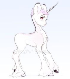 a drawing of a unicorn with pink manes and long eyelashes on it's head