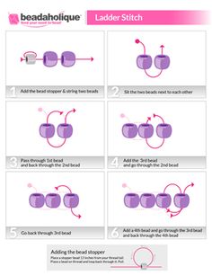 the instructions for how to make a bead - in - place bracelet with beads