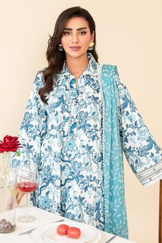 Brand: Faiza FaisalProduct Code: Faiza Faisal Serene - AURORACollection: Faiza Faisal Serene Unstitched Summer Lawn CollectionFabric: Lawn DESIGN DETAILS: Printed Lawn Shirt: 2.4M Printed Chiffon Dupatta: 2.5M Printed Cotton Cambric Trouser: 2M DISCLAIMER:* Lining, Laces, and Tassels are not included in unstitched variants.* Embellishment items in stitched outfits are subject to market availability.* The actual colors of the outfit may vary from the colors being displayed on your device. CARE INSTRUCTIONS: Extra Fabric Has Been Used For Shoot Original Color May Vary Slightly From The Picture Dry Clean Recommended Iron The Clothes At Moderate Temperature Do Not Use Bleach, Or Stain Removing Chemicals Damp Fabric Should Not Be Exposed To Sunlight Faiza Faisal Serene Unstitched Summer Lawn Co Monsoon Wedding, Fuchsia Wedding, Pakistani Clothes Online, Lawn Design, Pakistani Dresses Online, Luxury Pret, Pakistani Lawn Suits, Summer Lawn, Chiffon Collection