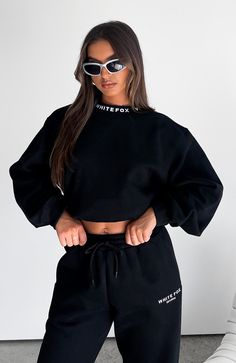 Put It On Repeat Oversized Sweater Black

| White Fox Boutique US Velvet Prom Dress, Concert Dresses, Black Tie Gala, Scooped Neckline, Strapless Tops, Loungewear Sets, Knit Sweatshirt, Ribbed Neckline, Casual Tank Tops