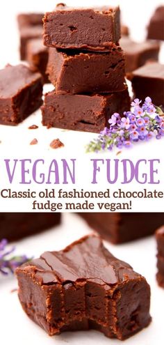 vegan fudge is an old fashioned chocolate fudge made vegan