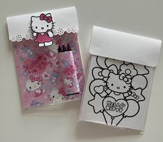 hello kitty coloring book and pen set in pink packaging on white surface with black writing