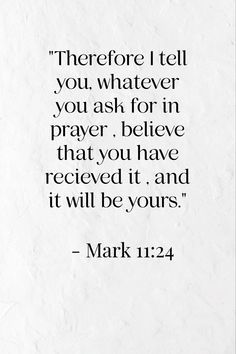 a white piece of paper with the words mark 11 24