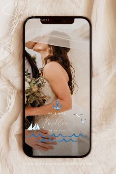 an iphone case with a wedding photo on it