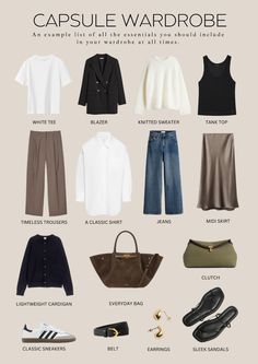 Wardrobe Must-Haves! Simplify your wardrobe! Get my free Capsule Wardrobe Checklist Guide with 15 must-have pieces. Download now Closet Necessities Wardrobe Basics, Traveling Capsule Wardrobe, Hailey Bieber Capsule Wardrobe, Capsule Wardrobe Must Haves, Capsule Wardrobe List, Wardrobe Checklist, Capsule Wardrobe Checklist, Wardrobe Capsule, Staple Wardrobe Pieces