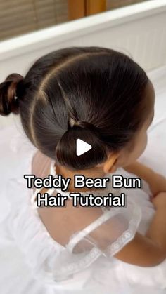 Bear Buns Hairstyle, Bear Ears Hairstyle, Toddler Buns Hairstyles, Teddy Bear Hair, Two Buns Hairstyle, Baby Buns, Ballet Bun, Fun Buns