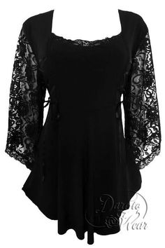 Anastasia Top in Black/Black - Dare Fashion Corset Top Black, Plus Size Gothic, Boho Plus Size, Plus Size Corset, Goth Steampunk, Goth Clothing, Gothic Clothes, Back In Black, Gothic Clothing