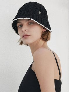 Editor's Notesihr presents a crochet bucket hat that is wearable from spring to summer. The contrasting color of the edge adds detail and harmonizes with the item. - Bucket hat style- Crochet pattern- Contrasting color of the edge- Metal logo on the side- Feminine and stylish mood Measurements(in.)One Size- Circumference: 22.05 in.- Height: 8.07 in.- Brim: 2.17 in. Composition & Care- Material: 100% Paper- Do not wash- Please refer to the care label Designer- by ihr Wool Crochet Bucket Hat, Crochet Spring Hat, Crochet Bucket Hat Pattern, Bucket Hat Crochet, Bucket Hat Pattern, Bucket Hat Style, Spring Hats, Crochet Bucket, Crochet Bucket Hat