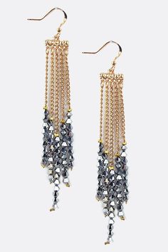 Shimmer Crystal Chandelier Earrings | Emma Stine Jewelry Earrings Anting Manik, Beaded Chandelier Earrings, Crystal Chandelier Earrings, Earrings Inspiration, Diy Schmuck, Bijoux Diy, Fashion Jewelry Necklaces, Jewelry Projects, Diy Earrings