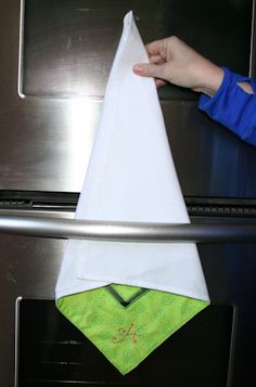 Hanging Dishtowels Diy Ideas, How To Tie Dish Towel On Stove, Hanging Dish Towel Pattern, Washcloth Crafts