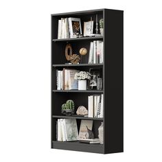 PRICES MAY VARY. 5 shelf bookshelf: the bookcase has 5 shelf, total size is 11.6"(D)*33"(W)*59.8"(H), the 5 shelf bookcase is separated by three adjustable shelves with pin holes and one fixed shelf,max weight is 30lbs each shelf,5 layers satisfying your storage needs. Eco-friendly Material:the 4 shelf bookcase made of P2 class environment protection plate and melamine finished,this material is waterproof ,anti-scratch and super easy to clean. Using for different place:the 5 shelf bookcase can b 4 Shelf Bookcase, Wooden Bookshelf, Display Bookcase, Environment Protection, 5 Shelf Bookcase, Shelf Bookcase, Home Office Bedroom, Wood Bookcase, Buy Wood