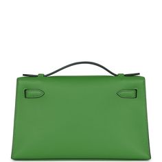 This Kelly Pochette is in Vert Yucca swift leather with gold hardware and has tonal stitching, front flap, two straps with center toggle closure and a top flat handle.The interior is lined with Vert Yucca lambskin and has an open wall pocket.Collection: WOrigin: FranceCondition: New and never worn (plastic on hardware) Accompanied by: Hermes box, Hermes dustbag, felt, carebook and ribbonMeasurements: 8.5" width x 5" height x 2.5" depth; 1" handle drop Hermes Kelly Pochette, Kelly Pochette, New Swift, Open Wall, Hermes Box, Backpack Tote Bag, Carry All Bag, Casual Backpack, Tote Backpack