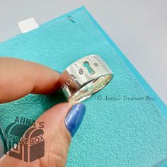 Pre-Owned. In Pristine Condition. Kept In Tiffany Blue Pouch, Ready For Gifting. Polished And Shined. This Is An Authentic Tiffany & Co. 925 Silver 2 Diamond Keyhole Wide Band Ring. Ring Is Size Us 8. Band Width Is 10mm. Rare Size To Find. Dime For Size Comparison. Please See All Photos And Video On This Gorgeous Ring. Comes With Tiffany Blue Pouch. If You Have Any Questions, Please Ask :) Tiffany Wide Band Ring, Wide Band Ring, Gorgeous Ring, Wide Band Rings, Size Comparison, Tiffany Blue, Wide Bands, Ring Ring, Womens Jewelry Rings