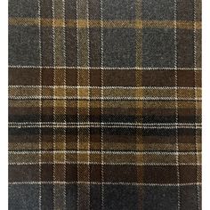 a brown and black plaid fabric