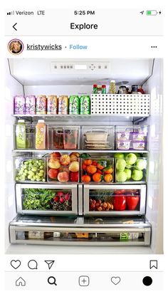 an open refrigerator filled with lots of food