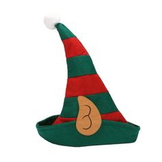 Description: Introducing our vibrant and attention-grabbing elf hat! This hat is designed to make you the star of any party with its bright and saturated colors. The striped pattern, along with plush decoration on the top, adds a touch of fun and playfulness. What sets this hat apart is the unique ear patterns, making it truly distinctive. Crafted with fine workmanship, this hat is built to last and will not easily deform. It is perfect for various occasions such as Halloween, Christmas, perform Elf Hat With Ears, Witch Accessories, Party Horns, Witch Hat Halloween, Black Witch Hat, Halloween Party Props, Crown For Kids, Halloween Witch Decorations, Halloween Supplies