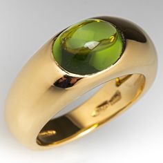 Stamped Tiffany & Co. Oval Cabochon Peridot Ring 18K Yellow Gold Tiffany Co Engagement Rings, Peridot Engagement Rings, Tiffany Rings, Ring Inspo, Bezel Engagement Ring, Gold Signet Ring, Cabochon Ring, Peridot Ring, Fire Nails