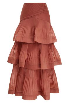 ZIMMERMANN Pleated Tiered Skirt Tiered Pleated Skirt, Long Tiered Skirt, High Waisted Midi Skirt, Skirt Outfits Summer, Edgy Glam, Spring Fashion Chic, Larme Kei, Church Fits, Skirts Midi High Waisted