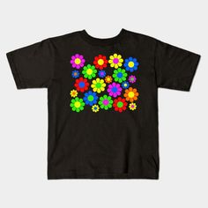 Hippie Flower Daisy Spring Pattern -- Choose from our vast selection of kids T-Shirts to match anything from your child's favorite design to unique, funny designs to make the perfect custom graphic children's T-Shirt. Put what they love on Toddler T-Shirts (Ages 1-3) or Youth T-Shirt sizes. Customize to the color they love! For boys and girls. Hippie T-shirt With Screen Print For Spring, Kids Hippie Shirt, Hippie Multicolor Screen Print T-shirt, Groovy Summer Cotton T-shirt, Spring Daisy Print Short Sleeve T-shirt, Spring Pattern, Flower Daisy, Hippie Flowers, Kids T Shirts