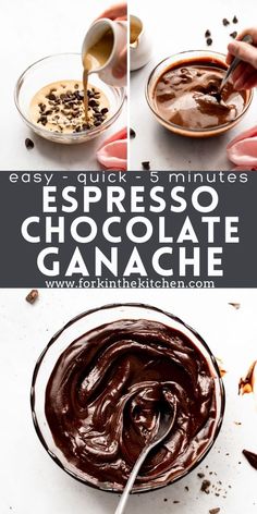 chocolate ganache is an easy dessert that can be made in minutes or less with only 3 ingredients