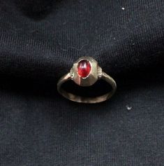 ArmourAndCastings - Ring ER08 $16.50 Traditional Oval Ruby Ring, Red Gemstone Rings For Ceremonial Occasion, Red Gemstone Ring For Ceremonial Occasions, Traditional Red Ruby Ring With Stone Setting, Ceremonial Red Gemstone Ring, Hand Forged Ruby Ring, Traditional Red Ceremonial Rings, Hand Forged Ruby Ring In Red, Hand Forged Red Ruby Ring