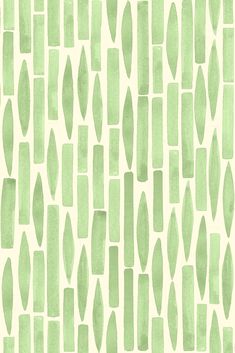 a green and white wallpaper with many different shapes