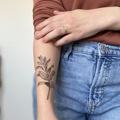 Sage Sprig Temporary Tattoo - 2 Pack NatureTats Toys & Games Herb Tattoo, Safe Tattoo, Black Line Tattoo, Brush Tattoo, Garden Tattoos, Sage Plant, Healing Tattoo, Line Tattoo