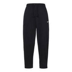 (WMNS) Nike Sportswear Collection Essentials Curve Pants Black DD5637-010 (Casual/Women's/Cropped Pants) Nike Sporty Tapered Leg Sweatpants, Nike Cotton Activewear Long Pants, Nike Tapered Leg Athleisure Bottoms, Nike Athleisure Tapered Leg Bottoms, Nike Sporty Trousers, Sporty Nike Trousers, Nike Athleisure Pants With Tapered Leg, Nike Athleisure Tapered Leg Pants, Nike Jogger Trousers For Loungewear