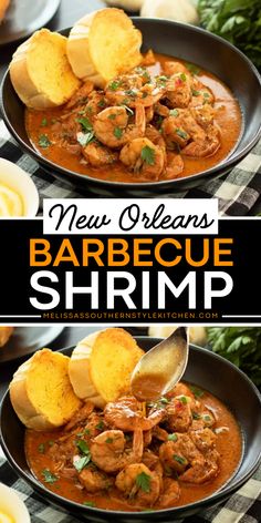 Make the best appetizer recipe any day of the week! This New Orleans Barbecue Shrimp recipe features sauce. Serve this as a yummy appetizer with crusty French bread to soak up every drop of the delicious sauce! Southern Bbq Shrimp, Shrimp Sauce Piquant Louisiana, Barbeque Shrimp Recipes, Louisiana Bbq Shrimp Recipe, New Orleans Style Bbq Shrimp, Barbecue Shrimp Recipe New Orleans, New Orleans Recipes Authentic, New Orleans Food Recipes Louisiana, Bbq Shrimp Recipes