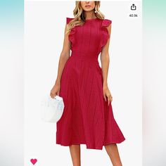 %100 Cotton Dress New With Tags. Ruffle Sleeves, Zipper In The Back, A-Line Style, Midi Dress. Straight Midi Dress, Style Midi Dress, Scoop Neck Midi Dress, Leather Midi Dress, Corset Midi Dress, Asymmetrical Midi Dress, Aqua Dress, Printed Shirt Dress, Cotton Midi Dress