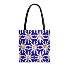 This practical, high-quality Tote Bag is available in three sizes. All-over print provides comfort with style at the beach or out in town. Made from reliable materials, lasting for seasons. .: 100% Polyester.: Boxed corners.: Black cotton handles.: Black lining.: NB! Size tolerance 0.75" (1.9 cm)) Small Medium Large Height, in 12.99 16.02 17.99 Length, in 12.99 16.02 17.99 Width, in 0.31 0.31 0.31 Handle height, in 11.81 11.81 11.81 Handle width, in 1.00 1.00 1.00 Modern Blue Handheld Shoulder Bag, Modern Handheld Blue Shoulder Bag, Blue Square Shoulder Bag With Removable Pouch, Trendy Blue Handheld Shoulder Bag, Trendy Blue Tote Bag, Modern Blue Bag For Gifts, Modern Blue Bags For Gifts, Modern Blue Bags As Gifts, Blue Handheld Shoulder Bag For Daily Use