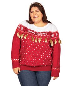 Get ready to sleigh this holiday season with our Women's Happy Holidays Tassel Plus Size Ugly Christmas Sweater! Featuring festive tassels and a fun "Happy Holidays" design, this plus size sweater will keep you cozy and stylish at your next ugly Christmas sweater party. Ugly Christmas Sweater Plus Size, Christmas Sweaters Plus Size, Ugly Christmas Sweater Women, Tipsy Elves, Plus Size Sweater, Christmas Sweater Party, Urban Sophistication, Chic Sweater, Christmas Outfits Women