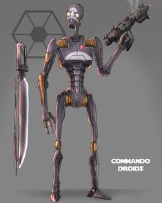 Commando Droids by JSochart on DeviantArt Battle Droid Tattoo, Droid Tattoo, Star Wars Cis, Star Wars Battle Droids, Star Wars The Old, Battle Droid, Star Wars Trooper, Star Wars Characters Pictures, Star Wars Droids