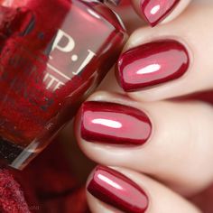 I’m Not Really A Waitress Opi, Opi Red, Spring Nail Polish, Dark Red Nails, Red Nail Designs