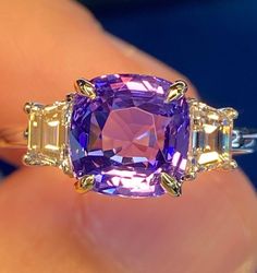 Luxury Purple Rings With Stones, Luxury Purple Diamond Ring With Vvs Clarity, Luxury Purple Diamond Ring For Formal Occasions, Luxury Purple Ring With Intricate Design, Elegant Luxury Purple Crystal Ring, Luxury Collectible Purple Rings, Jewelry Knowledge, Crystal Goddess, Vvs Diamond