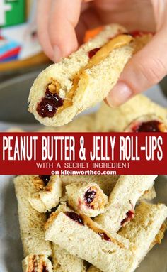 peanut butter and jelly roll - ups with a secret ingredient