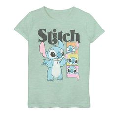 Add a little magic to anyone's wardrobe with this Disney Tee. ©Disney FEATURES Crewneck Short sleevesFABRIC & CARE Cotton, polyester Machine wash Imported Size: Small. Color: Brt Green. Gender: female. Age Group: kids. Oakley Clothes, Stitch Clothing, Apple Watch Bands Fashion, Stitch Stuff, Disney Tee, Stitch Clothes, Summer Baby Clothes, Baby Summer, Disney Tees