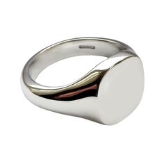 925 Sterling Silver Men's Chunky Cushion  Signet Ring. Bespoke, Hand Finished to order from a Stamping. Fully U.K. Hallmarked.  Head Size: 14x13mm Stamping Weight: 15.1g ( varies with finger size ) Depth: 2.9mm Antique Engagement Ring, Gold Jewelry Sets, Signet Rings, Silver Signet Ring, Mens Silver Rings, Sterling Silver Mens, Sea Glass Jewelry, Men's Rings, Silver Man