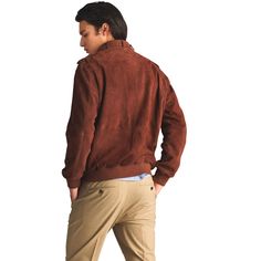 Step out in style with the awesome collection of members only. This jacket is made of soft suede leather and provides utmost comfort during low temperatures. This jacket is made with superior quality fabric and front zip. Pair it with jeans, casual trousers, chino and sneakers for a perfect casual or retro party look. This soft sued leather jacket is the perfect addition to your wardrobe. Casual Suede Biker Jacket, Casual Suede Biker Jacket For Fall, Classic Fall Outerwear With Suede Lining, Fall Suede Leather Jacket With Suede Lining, Classic Winter Suede Outerwear, Casual Suede Outerwear For Fall, Classic Suede Winter Outerwear, Casual Brown Leather Sport Coat, Casual Long Sleeve Suede Leather Jacket