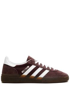 Adidas Handball Spezial Sneakers - Farfetch Suede Sneakers With Three Stripes Branding For Sports, Adidas Brown Sneakers With Contrast Sole, Adidas Brown Skate Shoes With Rubber Sole, Brown Adidas Skate Shoes With Rubber Sole, Brown Low-top Adidas Skate Shoes, Sporty Brown Sneakers With Three Stripes Branding, Brown Sneakers With Three Stripes And Round Toe, Brown Sneakers With Three Stripes Branding, Adidas Handball Spezial