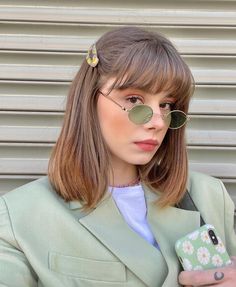 Hait Style, Aesthetic Short Hair, Selfies Aesthetic, Oval Face Hairstyles, Trendy Short Haircuts, Long Wavy Hair, Short Hair With Bangs, Short Hair Haircuts