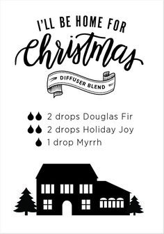 I'll Be Home for Christmas Diffuser Blend. Diffuse in the home for a warm, Christmas scent! Winter Diffuser Blends, Christmas Diffuser Blends, Doterra Diffuser, I'll Be Home For Christmas, Doterra Diffuser Blends, Essential Oil Diffuser Recipes, Oil Diffuser Recipes, Diffuser Blend, Diffuser Recipes